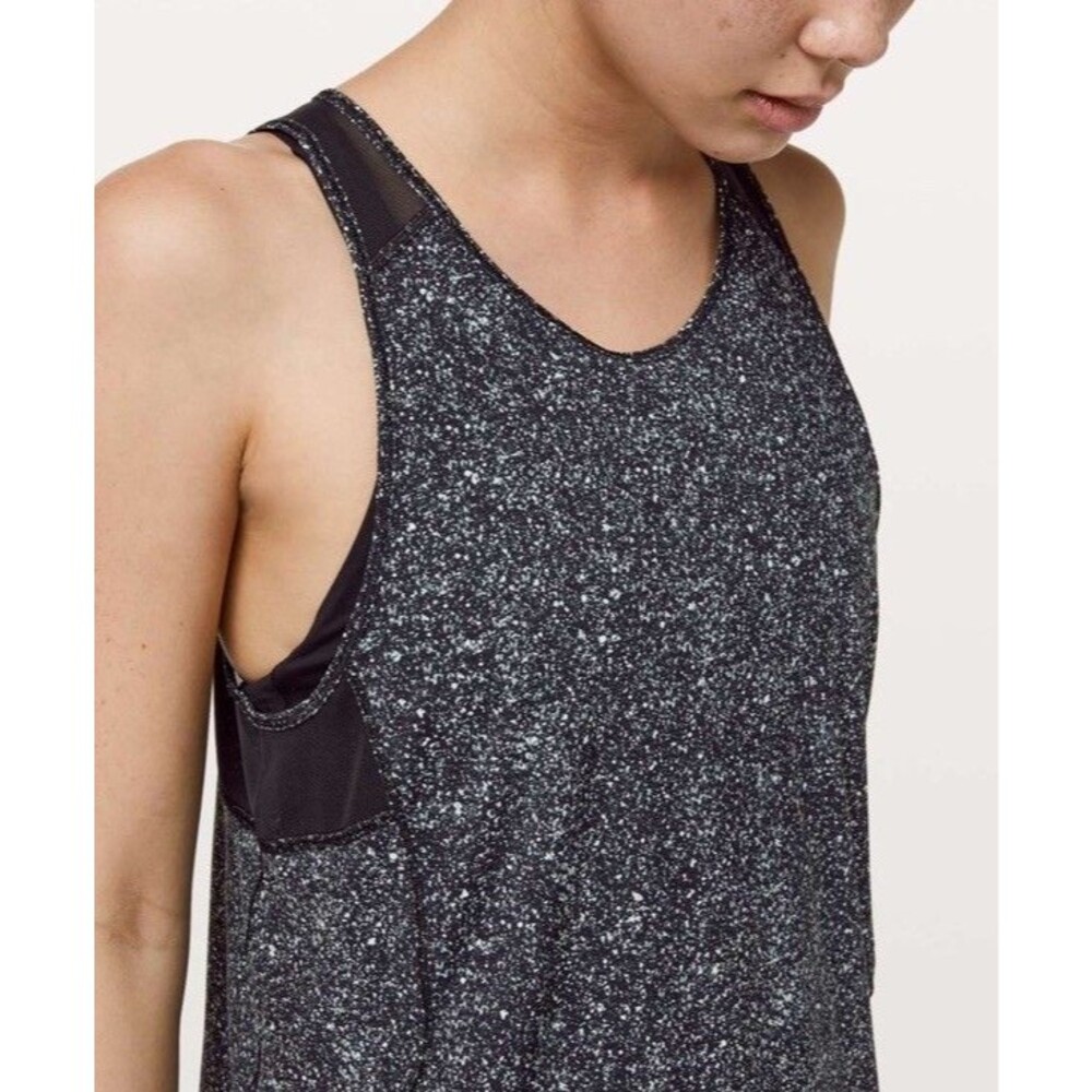 Lululemon Size 6 Sculpt Tank II Speckled Gray Black